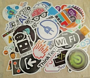 Programmers Internet Software Geek Symbol 25 pcs Phone Laptop Car Stickers - Picture 1 of 6