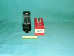 Motorola 6BL7GT Dual Triode Amplifier Vacuum Tube Black Plate Rectangle Getter - Picture 1 of 3