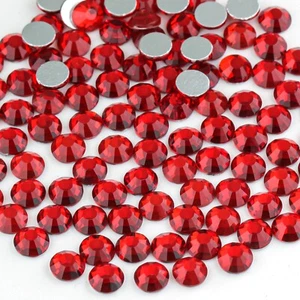 1440pcs Light Siam Nail Art Rhinestones Flatback Glitter 3D Tips DIY Decoration - Picture 1 of 13
