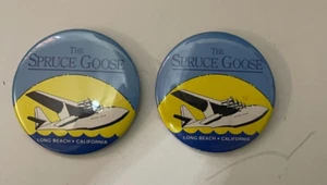 Vintage 1984 Spruce Goose Long Beach California Button Pin Back 3" - Picture 1 of 1