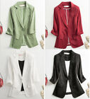 Damen dünne Anzüge Jacke Business lässig formeller Mantel ein Knopf Blazer Tops schmal