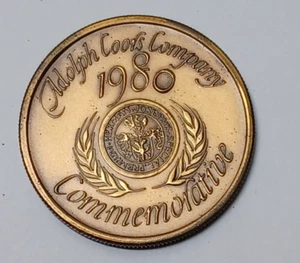 1980 Adolf Coors Company Commerative Broze Medal 38mm JBT 2 - Picture 1 of 3