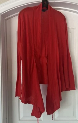 Cárdigan Ralph Lauren Coral Cascada Frontal Manga Larga Talla L Foto 1 de 4