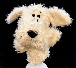 Peluche peludo vintage Russ TinTin inspirado en perro Terrier blanco marioneta de mano J12 - Imagen 1 de 1