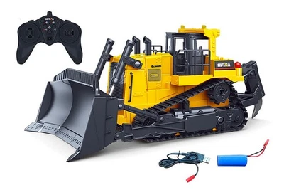 Huina 1:16 RC Model Bulldozer - Full 11 Channel Function with Ripper Digger - Image 1 of 4