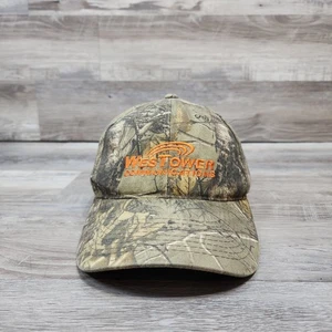 West Tower Communications Camo Hat Cap Adult Mens Adjustable Strapback - Picture 1 of 6