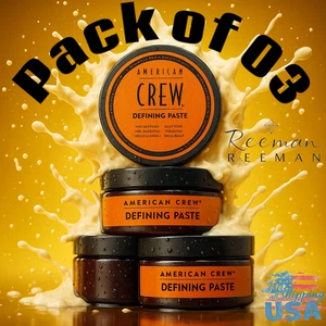 Pasta definitoria American Crew para hombre gel de sujeción media bajo brillo 3 oz (paquete de 03) - Imagen 1 de 7