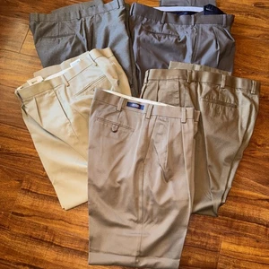 Roundtree & Yorke Inno Flex Dockers Perry Ellis plissiert Herren 34 x 30 Menge 5 - Bild 1 von 16