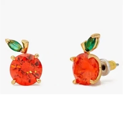 Pendientes Kate Spade Dulce Cristal Cítrico Naranja Nuevos Con Bolsa Y Etiquetas Foto 1 de 4