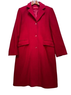 Abrigo largo alternativo de lana de cordero Anne Klein ASO Rory Gilmore 8 rojo Foto 1 de 4