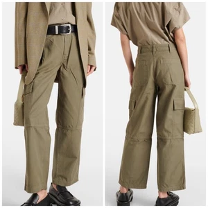 AGOLDE Jericho Green Cargo Wide Leg Crop Plissee Pants Relaxed Baggy 25 (30x27) - Bild 1 von 8
