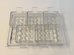 Fostoria American Glass Ice Cream/Appetizer Tray With 5 Inserts - Picture 1 of 12