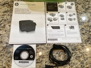 HP Officejet Pro 8600 - Printer Start up Guide - Windows Disk - Power Cord NICE - Picture 1 of 7