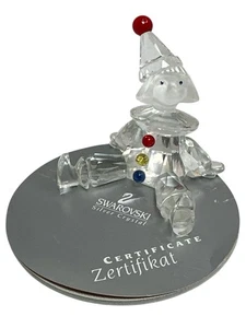 Swarovski Crystal Cheerful Times Puppet Clown Clear&Frosted Retired FigureW/Cert - Picture 1 of 24
