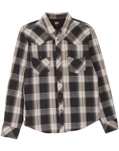 LEE Mens Shirt Large Black Check Cotton BU07 - Picture 1 of 3