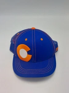 Aksels Colorado Flag Adjustable Snapback Mesh Trucker Blue Hat - Picture 1 of 6