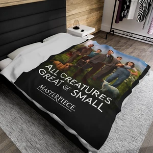 All Creatures Great & Small Throw Blanket, James Herriot Velveteen Plush Blanket - Picture 1 of 13