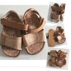 Next Infant Girls Gold Corkbed Sandlas Size 3 Worn Once