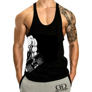 Mens CLZ Gym Singlet Tank Top Training Exercise Sports Vest Body Building Shirt - Picture 1 of 4
