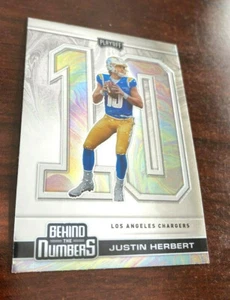 JUSTIN HERBERT 2020 PANINI PLAYOFF HINTER DEN ZAHLEN PRIZM LOOK REFRAKTOR RC - Bild 1 von 2