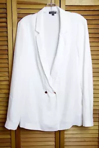 Topshop weiß elfenbein roségold Druckknöpfe zweireihig Boyfriend Blazer 12 - Bild 1 von 11