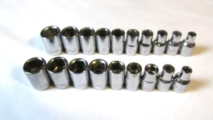Craftsman 1/4" Drive 19 Piece SAE & Metric Sockets - Picture 1 of 3