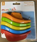 Munchkin Fleet Of Five Boats Multi Color Baby Bath Toy Floats - NEW
