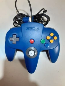 Nintendo 64 N64 Authentic OEM Blue Controller Cleaned Tested Rebuilt Joysticks - Picture 1 of 1