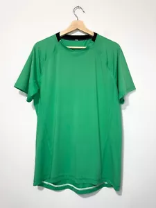 Lululemon Metal Vent Herren T-Shirt L Grün V-Ausschnitt Kurzarm Atmungsaktiv Logo - Bild 1 von 3