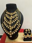 Indian Bridal Wedding Bollywood Long Fashion Jewelry Necklace Earrings Set
