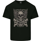Heavy Metal Totenkopf Rock Musik Gitarre Biker Herren Baumwolle T-Shirt