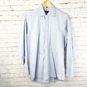 DONALD TRUMP Light Blue Button Up Dress Shirt Men's size 16 1/2 sleeve 34/35 - Picture 1 of 10