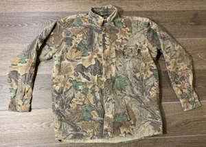 VTG Spartan Men’s Camo Adbantage Button Down Long Sleeve Hunting Shirt Size Larg - Picture 1 of 5