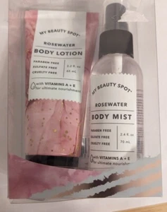 MY BEAUTY SPOT - ROSEWATER - 2 PIECE SET - BODY LOTION & BODY MIST - NEW - Picture 1 of 1