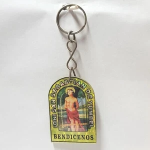Vintage Schlüsselanhänger Oh San Sebastián De Yumbel Bendicenos doppelseitig Schlüsselring  - Bild 1 von 12