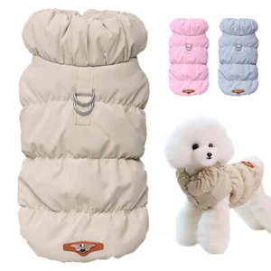 Pet Dog Vest Jacket Warm Fleece Puppy Waterproof Clothes Winter Padded Apparel - Picture 1 of 22