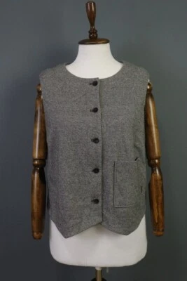 OSKA Gray Sleeveless Knit Vest Gillet Sweater Size 2 - Image 1 of 4