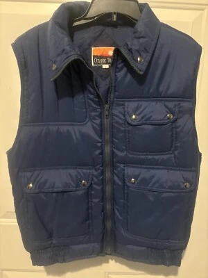 Ozark Trail Puffer Vest Large Blue Retro Hiking Camping Outdoor Men’s Zip - Image 1 of 4