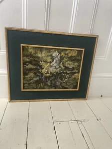 Beautiful Impressionist style Painting Cupid In A Garden - Picture 1 of 4
