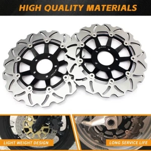 2 Front Brake Rotors For Suzuki GSXR1100 W 1993-2000 GSXR750W 91 92 93 94 95 - Picture 1 of 7