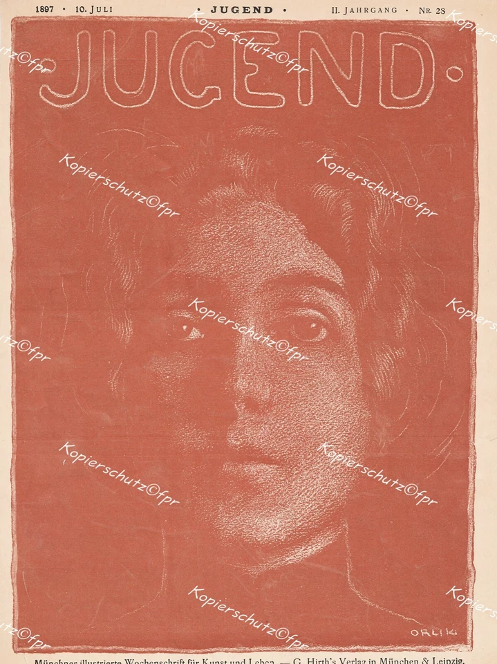 Emil Orlik Berlin Prag Medium Hypnose Somnabulismus Traum Psychologie Therapeut - Bild 1 von 1