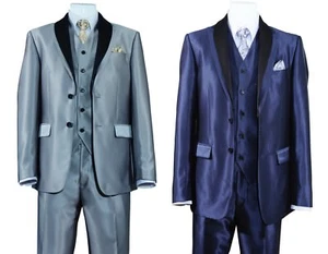 Herren elegantes Anzug Set Jacke, Hose und Weste. 32,5 Zoll Haifischfelljacke 5702v5 - Bild 1 von 10