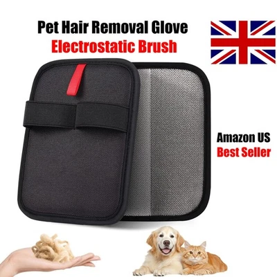 RHINO BEN Pet Hair Removal Glove Cat Dog Electrostatic Brush Fur Reomver Grooming Glove UK