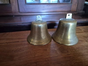 Pair of Vintage Brass Bells (Servants Bells?) - Picture 1 of 9