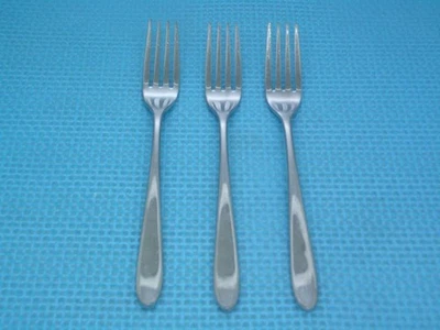 Retroneu INVITATION Set of 3 Salad Forks 7" Stainless 18/8 Korea - Image 1 of 3