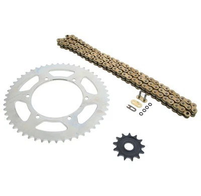 2001-2006 Yamaha WR250F 250 F золото O кольцо цепочка и звездочка серебро 13/52 114L - Изображение 1 из 4