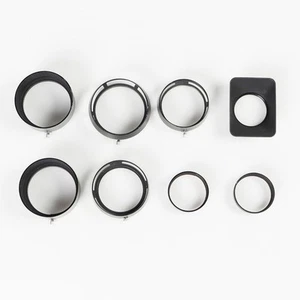 lot of 8 Voigtlander metal lens hoods/shades of assorted sizes and styles - Picture 1 of 9