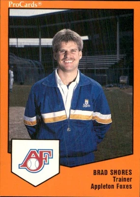 Brad Shores 1989 ProCards Minor League T/S #869 RC Appleton Foxes *AutographDen* - Image 1 of 2