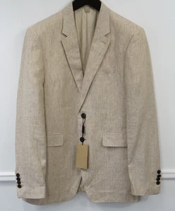 Blazer Burberry Piedra Pálida Millbank Completo 100% Lino Talla US38 - Imagen 1 de 7