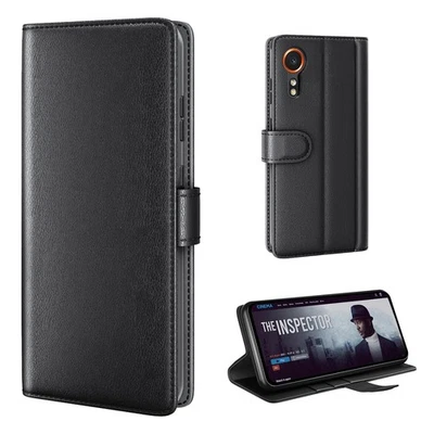 PHASE9 TEC-EXPERT ECHT LEDER Handy Hülle für Samsung Galaxy Xcover7 Lederhülle Klapphülle 9H Glas